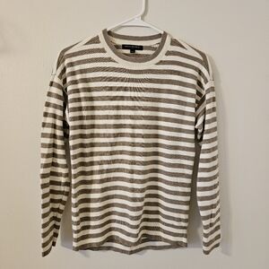 Banana Republic Factory Light Brown Striped Sweater Size XXS